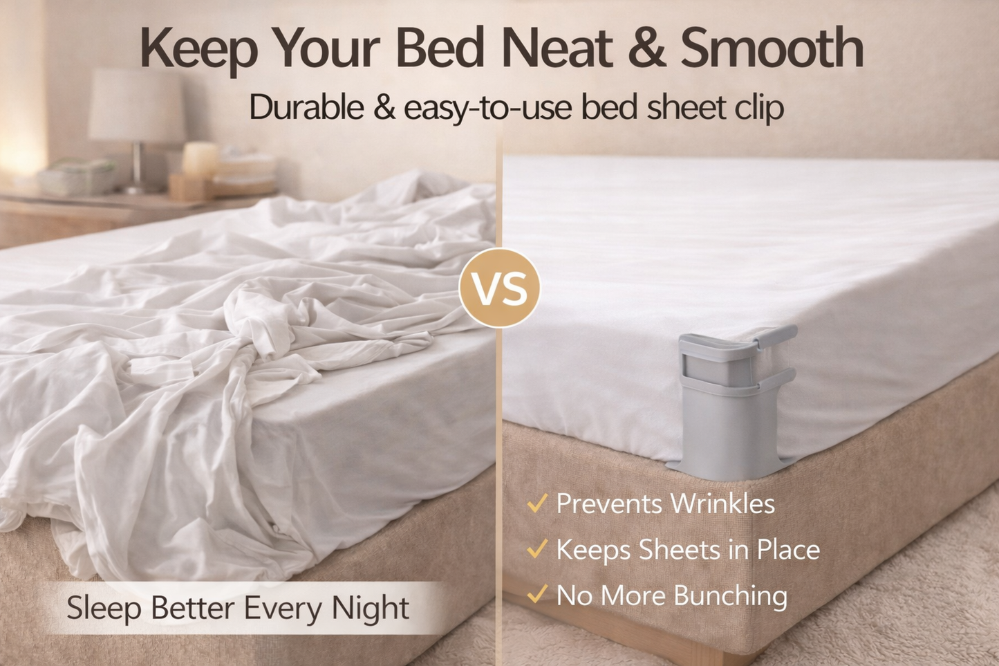 Bed Sheet Fixer Clips – No More Wrinkles
